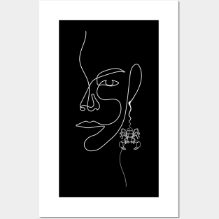 She's a Scorpio | One Line Drawing | One Line Art | Minimal | Minimalist Posters and Art